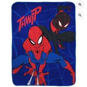 Spider-Man Kids Throw Blanket, 46 x 60, Microfiber, Blue, Marvel